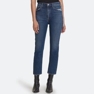 AGOLDE Riley High Rise Straight Crop in Pastime 25